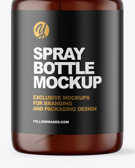 Amber Spray Bottle Mockup