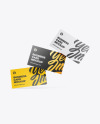 Three Paper Business Cards Mockup