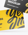 Three Paper Business Cards Mockup