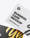 Three Paper Business Cards Mockup