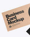 Two Kraft Business Cards Mockup