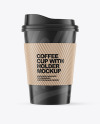 Coffee Cup w/ Holder Mockup