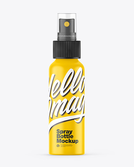 Matte Spray Bottle Mockup