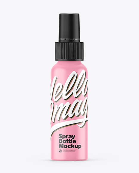 Matte Spray Bottle Mockup