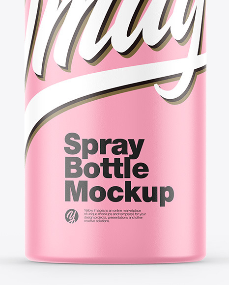 Matte Spray Bottle Mockup