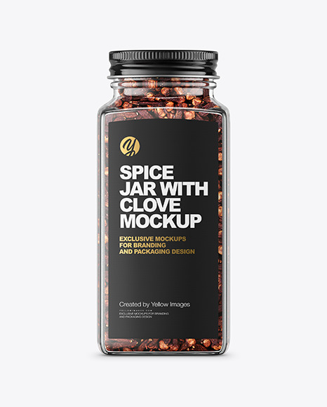 Spice Jar with Clove Mockup