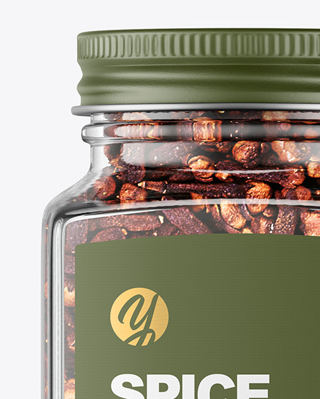 Spice Jar with Clove Mockup