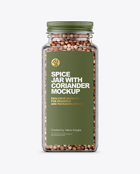 Spice Jar with Coriander Mockup