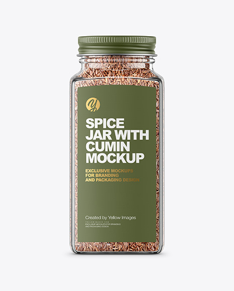 Spice Jar with Cumin Mockup