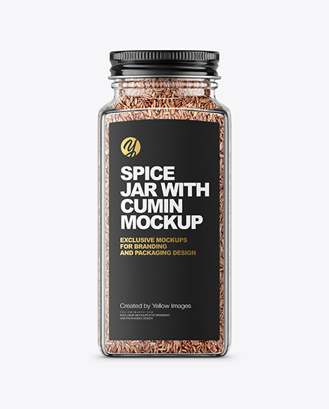 Spice Jar with Cumin Mockup