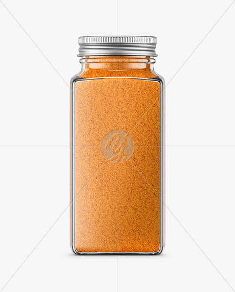 Spice Jar with Curry Mockup