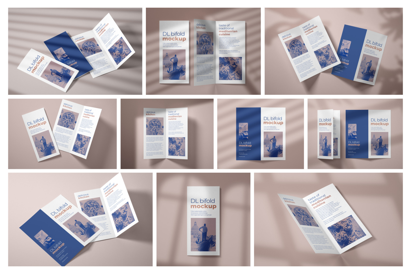 DL Bifold Brochure Mockup Set DL Bifold Brochure Mockup Set