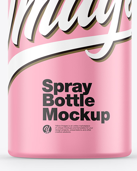 Matte Spray Bottle Mockup