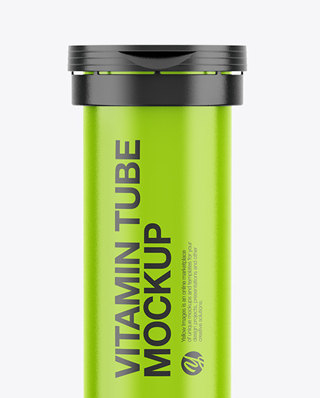 Glossy Vitamin Tube Mockup