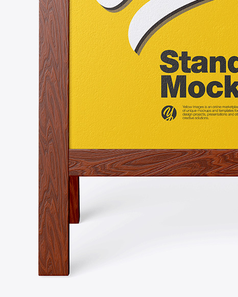 Wooden Street Stand Mockup