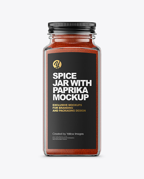 Spice Jar with Paprika Mockup