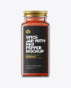 Spice Jar with Red Pepper Mockup