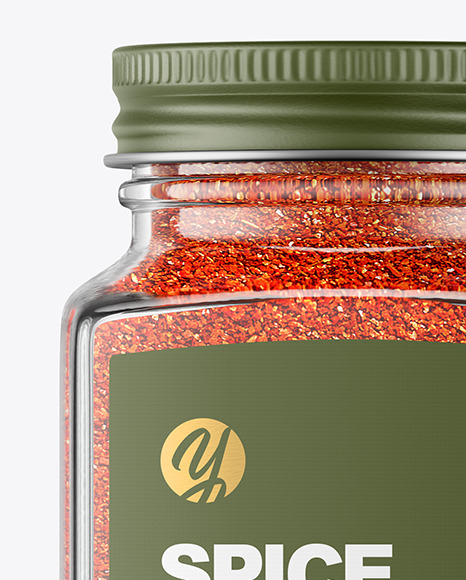 Spice Jar with Red Pepper Mockup