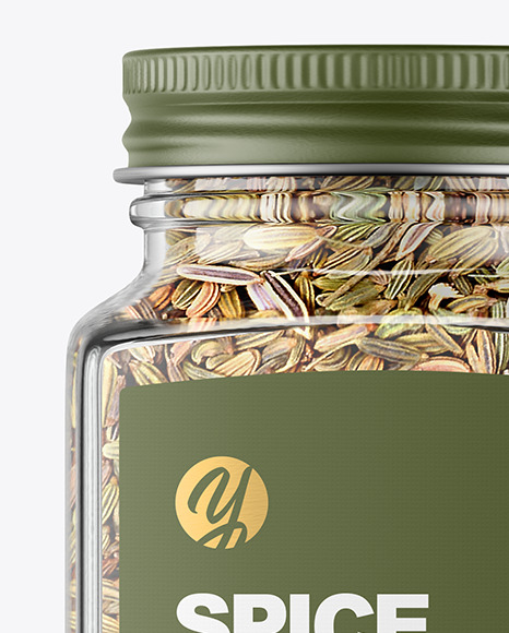 Spice Jar with Fennel Mockup