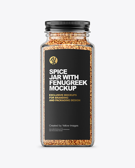 Spice Jar with Fenugreek Mockup