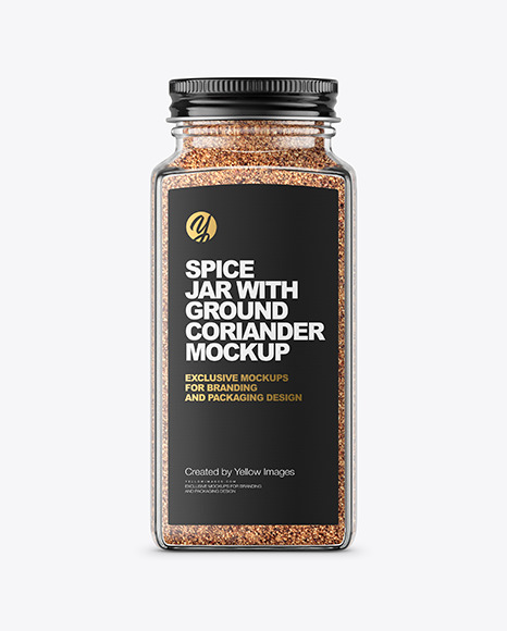 Spice Jar with Ground Coriander Mockup