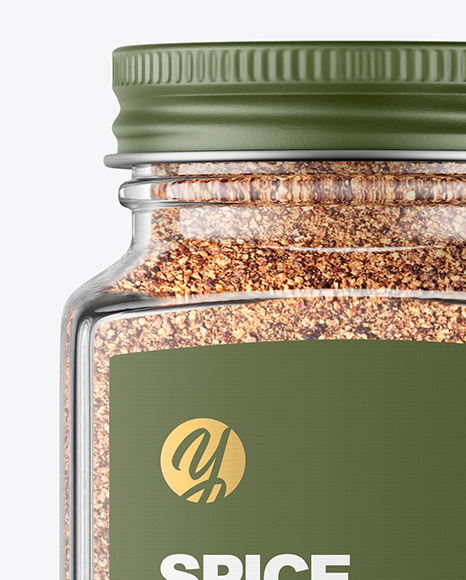 Spice Jar with Ground Coriander Mockup