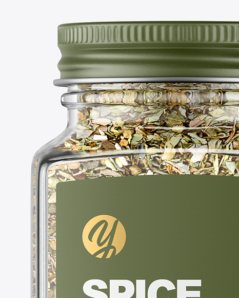 Spice Jar with Oregano Mockup