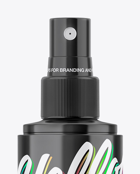 Glossy Spray Bottle Mockup