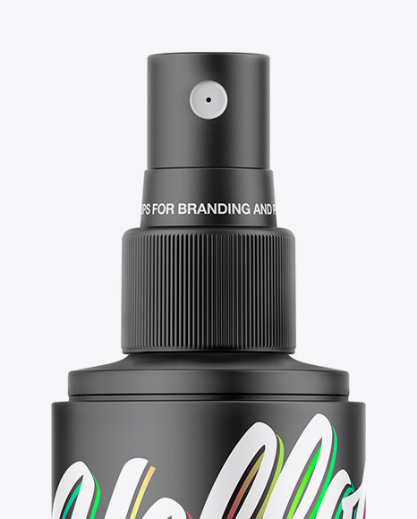 Matte Spray Bottle Mockup