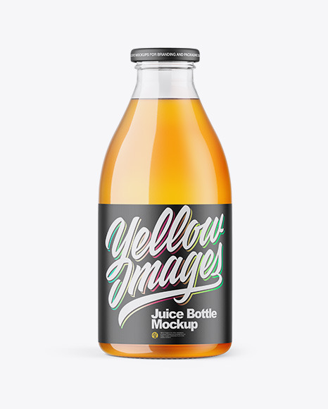 Apple Juice Bottle Mockup