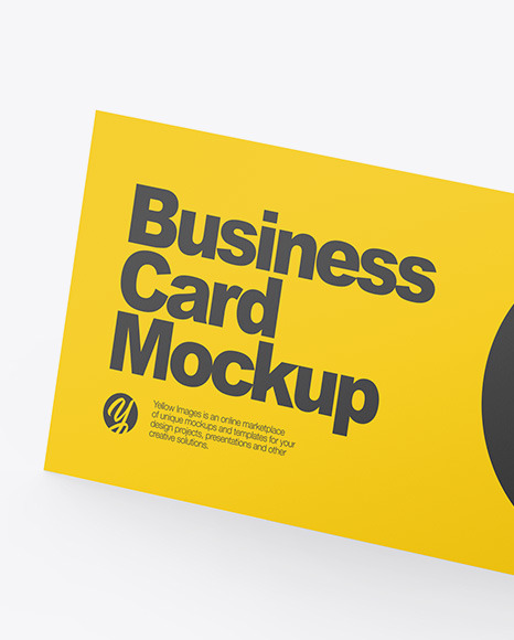 Two Paper Business Cards Mockup