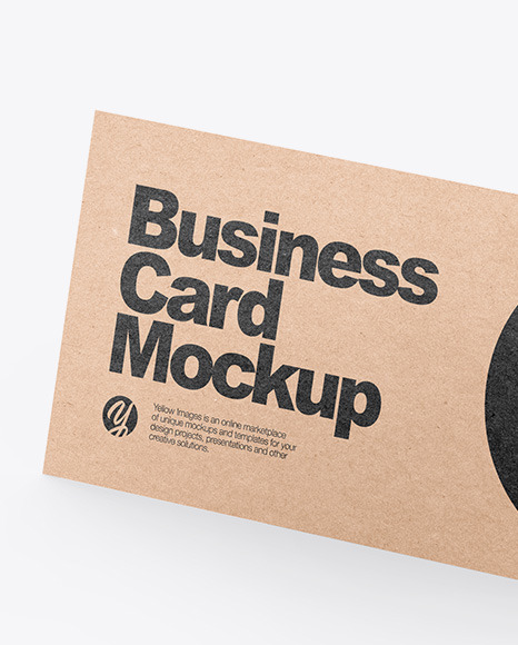 Two Kraft Business Cards Mockup