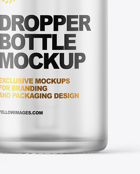 Frosted Dropper Bottle Mockup