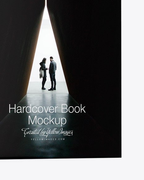 Hardcover Book w/ Glossy Cover Mockup