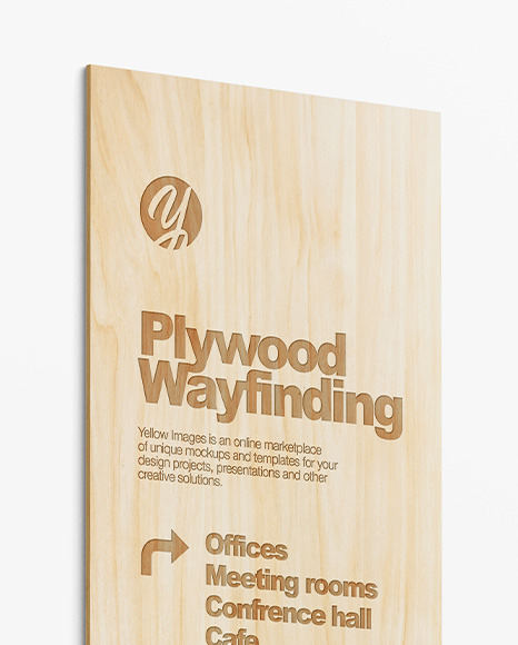 Plywood Wayfinding Mockup