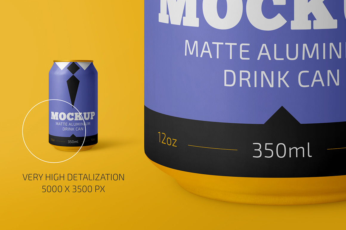 350ml Aluminium Drink Mockup Set