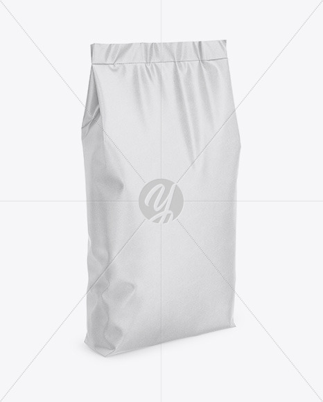 Kraft Stand-Up Bag Mockup - Half Side View