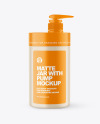 Matte Jar w/ Pump Mockup Matte Jar w/ Pump Mockup