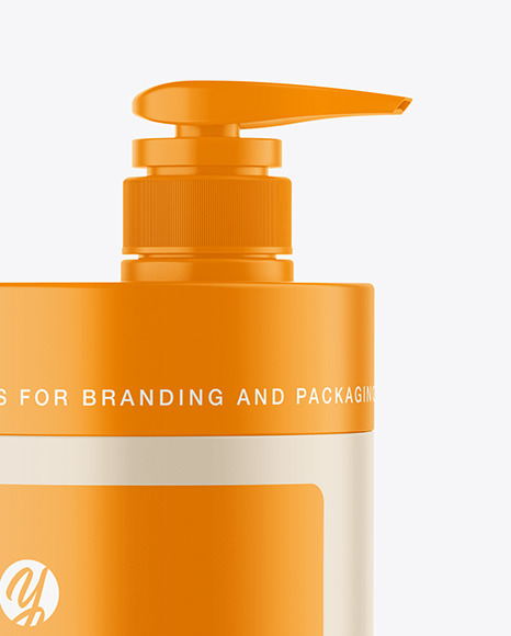 Matte Jar w/ Pump Mockup Matte Jar w/ Pump Mockup