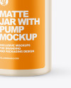 Matte Jar w/ Pump Mockup Matte Jar w/ Pump Mockup