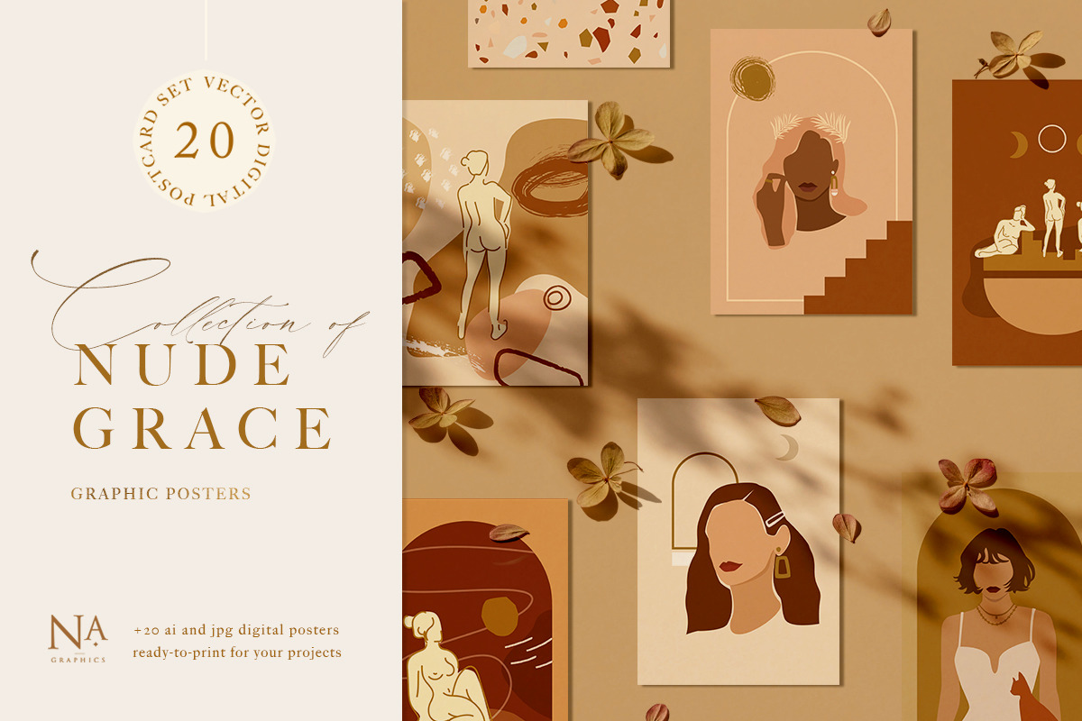 Nude Grace Modern Vector Set Nude Grace Modern Vector Set