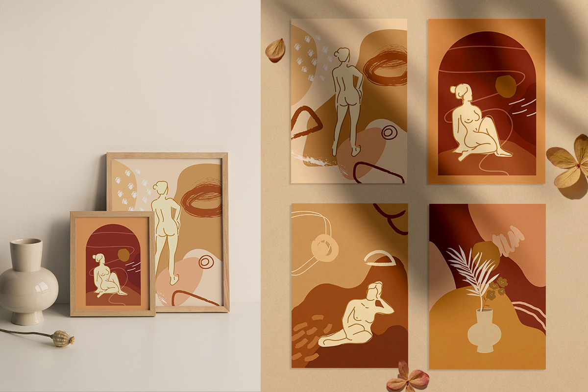Nude Grace Modern Vector Set Nude Grace Modern Vector Set