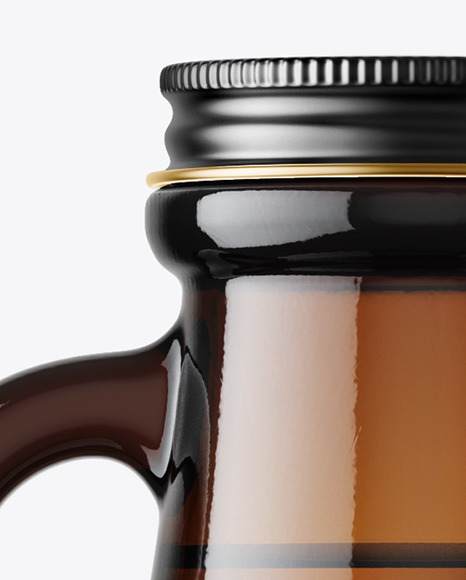 Amber Glass Beer Bottle Mockup