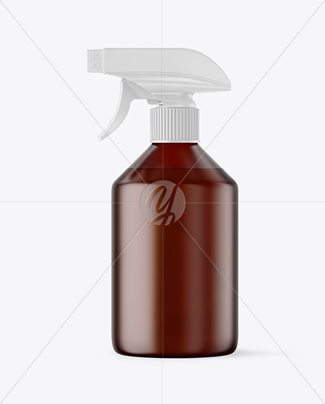 Frosted Amber Spray Bottle Mockup