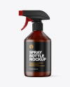 Frosted Amber Spray Bottle Mockup