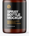 Frosted Amber Spray Bottle Mockup