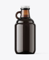 Amber Glass Dark Beer Bottle Mockup