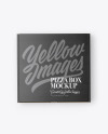 Closed Cardboard Pizza Box Mockup