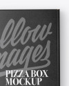 Closed Cardboard Pizza Box Mockup