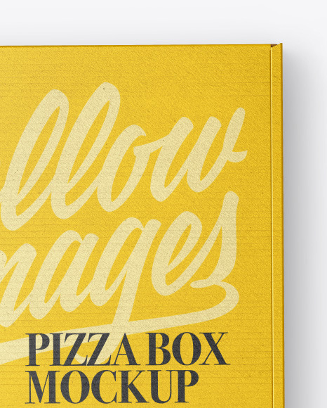 Closed Cardboard Pizza Box Mockup